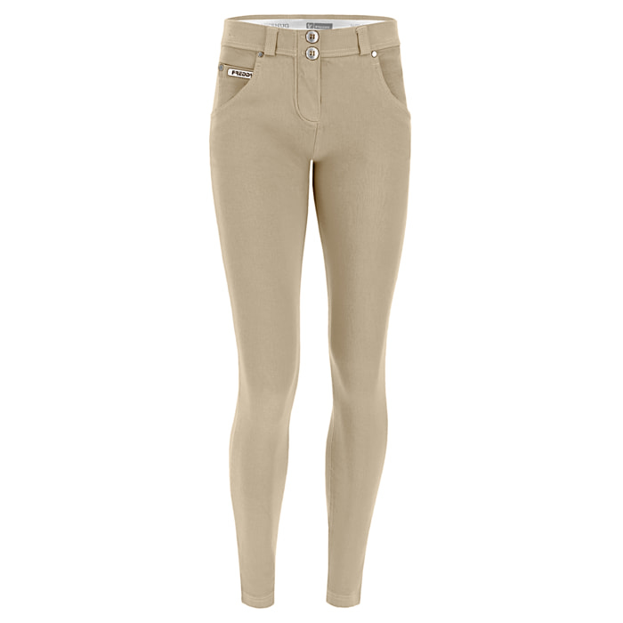Pantaloni push up WR.UP® vita alta superskinny tessuto navetta
