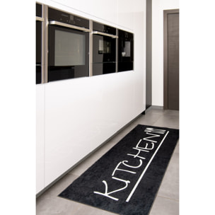 Stampa - tapis de cuisine lavable à motif, noir