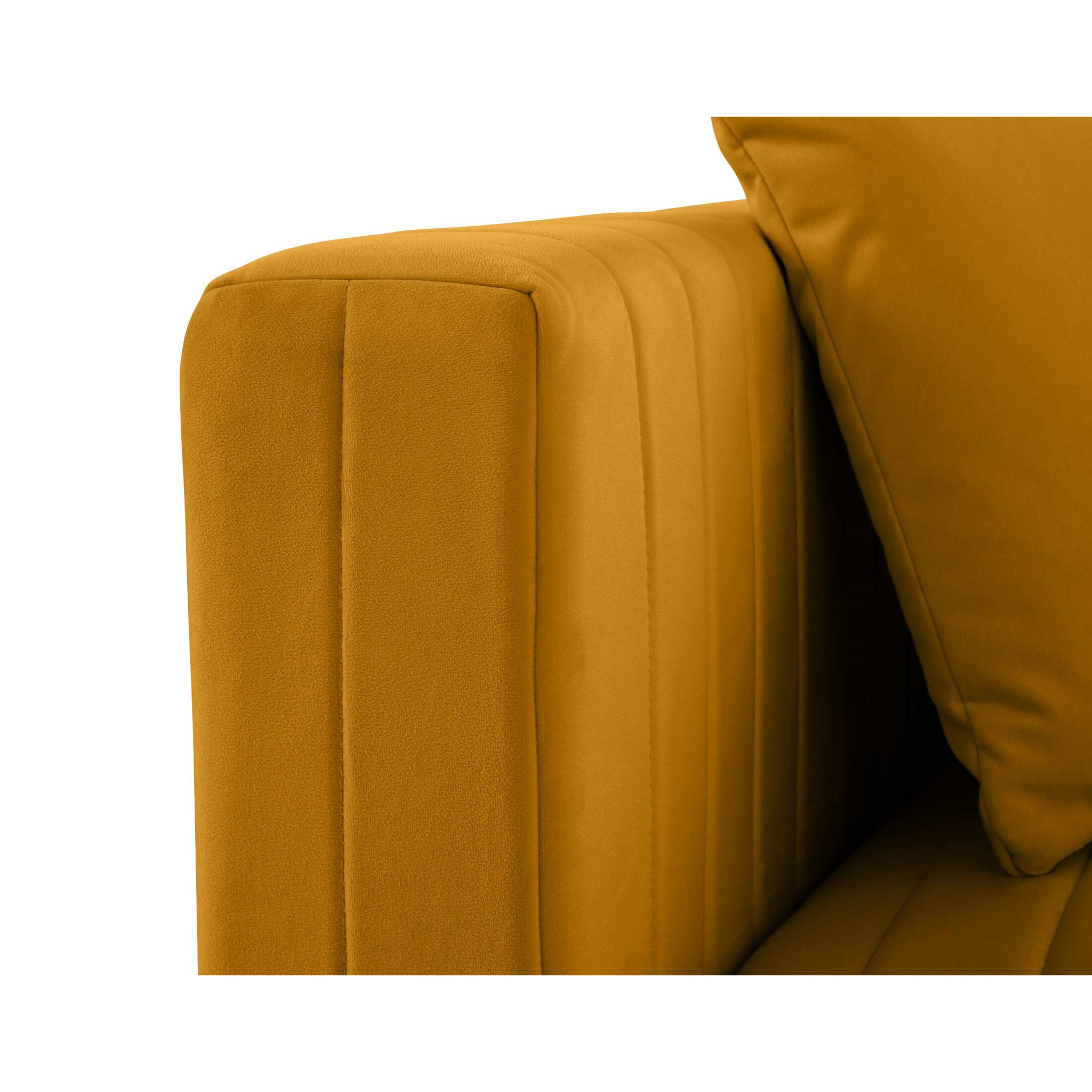 Nova - module d'assise gauche - en velours - Jaune