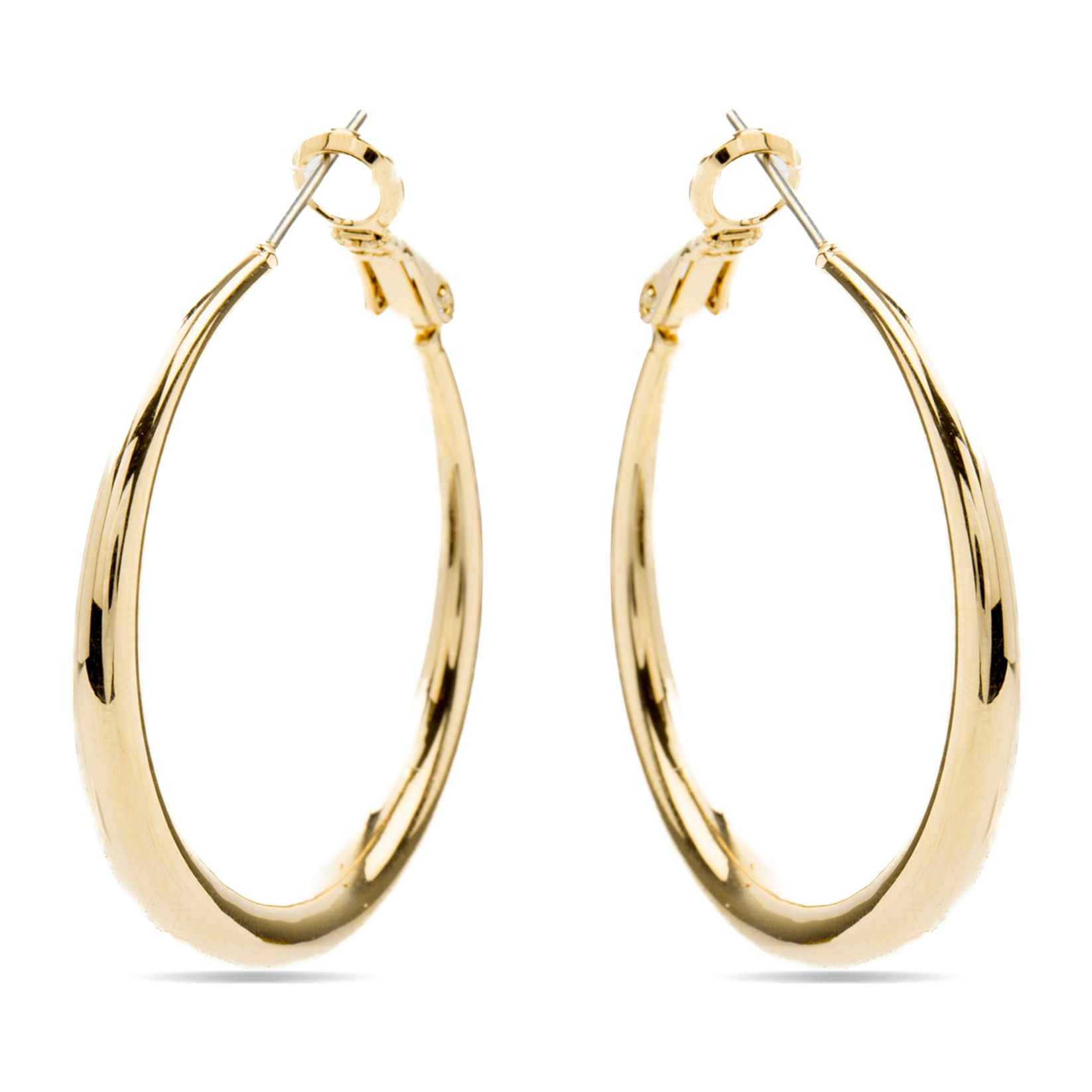 Pendientes de 34mm de diámetro acabado oro amarillo de 18k