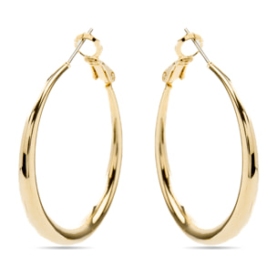 Pendientes de 34mm de diámetro acabado oro amarillo de 18k