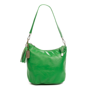 Assolo borsa a spalla, in pelle autentica finitura dollaro.