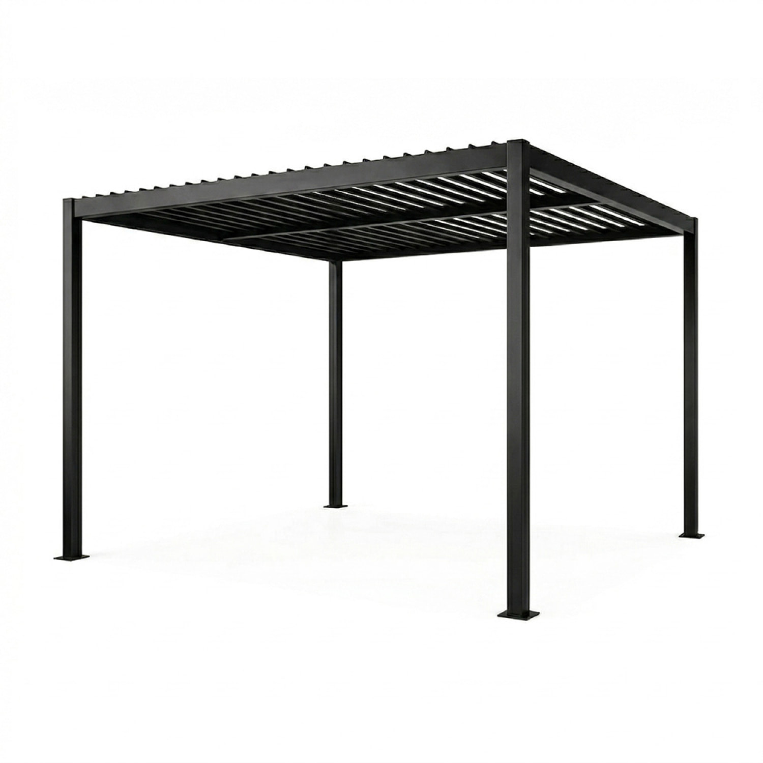 Pergola bioclimatique structure et lames orientables en aluminium 3x3m SOPRON