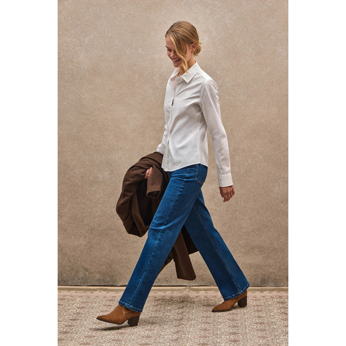 Camicia bianca slim fit con logo Polo Club