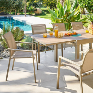 Table de jardin 10 places Piazza extensible café