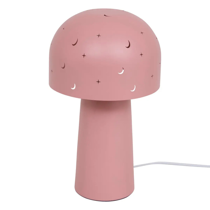 Lampe droite champignon Starry H.27cm rose