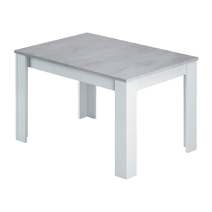 Mesa Comedor Extensible 78x140x90cm Cemento/ Blanco Artik