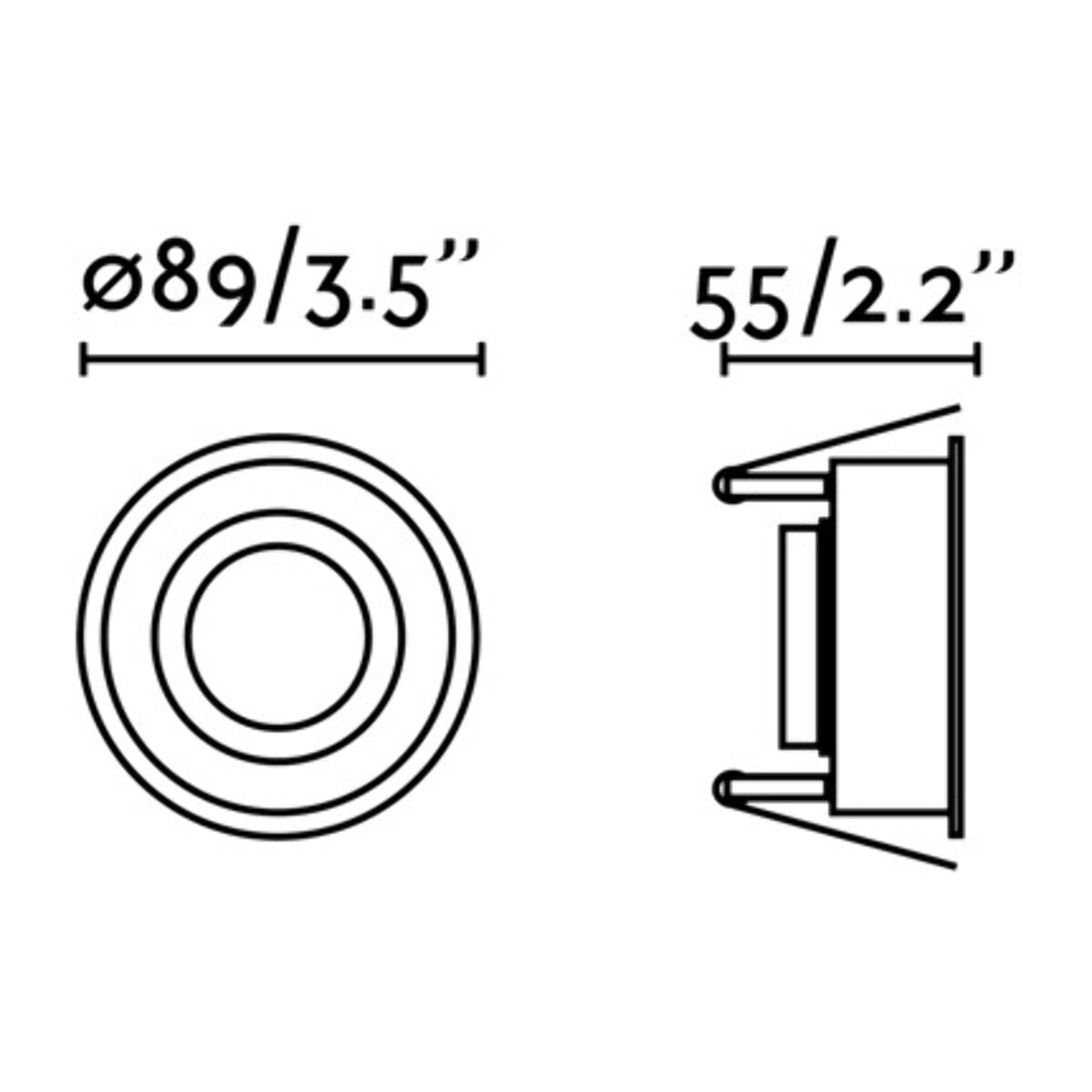 HYDE R Empotrable blanco redondo
