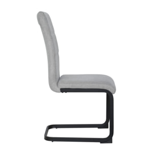 Chaise en tissu avec pied luge en métal - FABIO