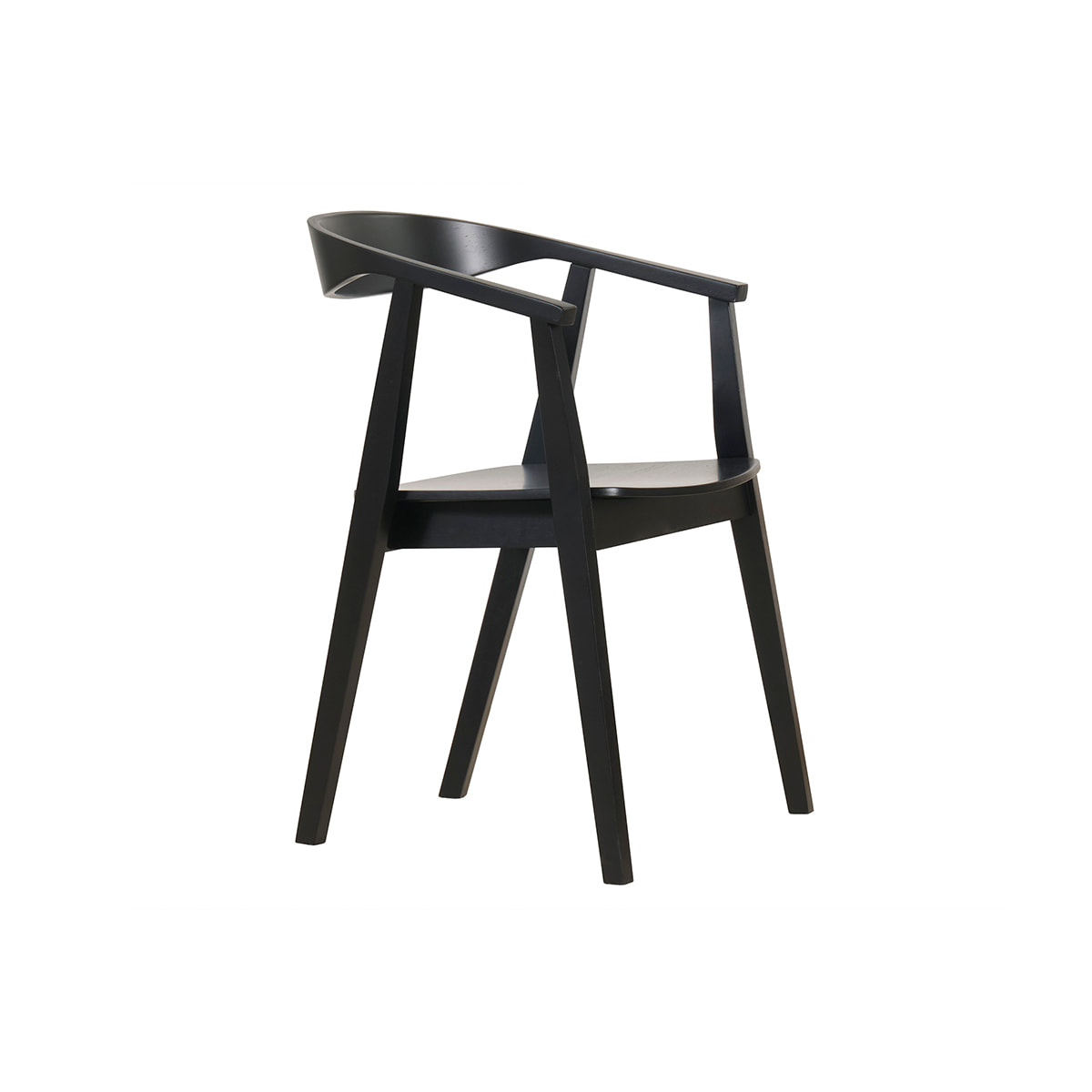 Chaises design noires en bois (lot de 2) BAHIA