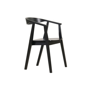Chaises design noires en bois (lot de 2) BAHIA