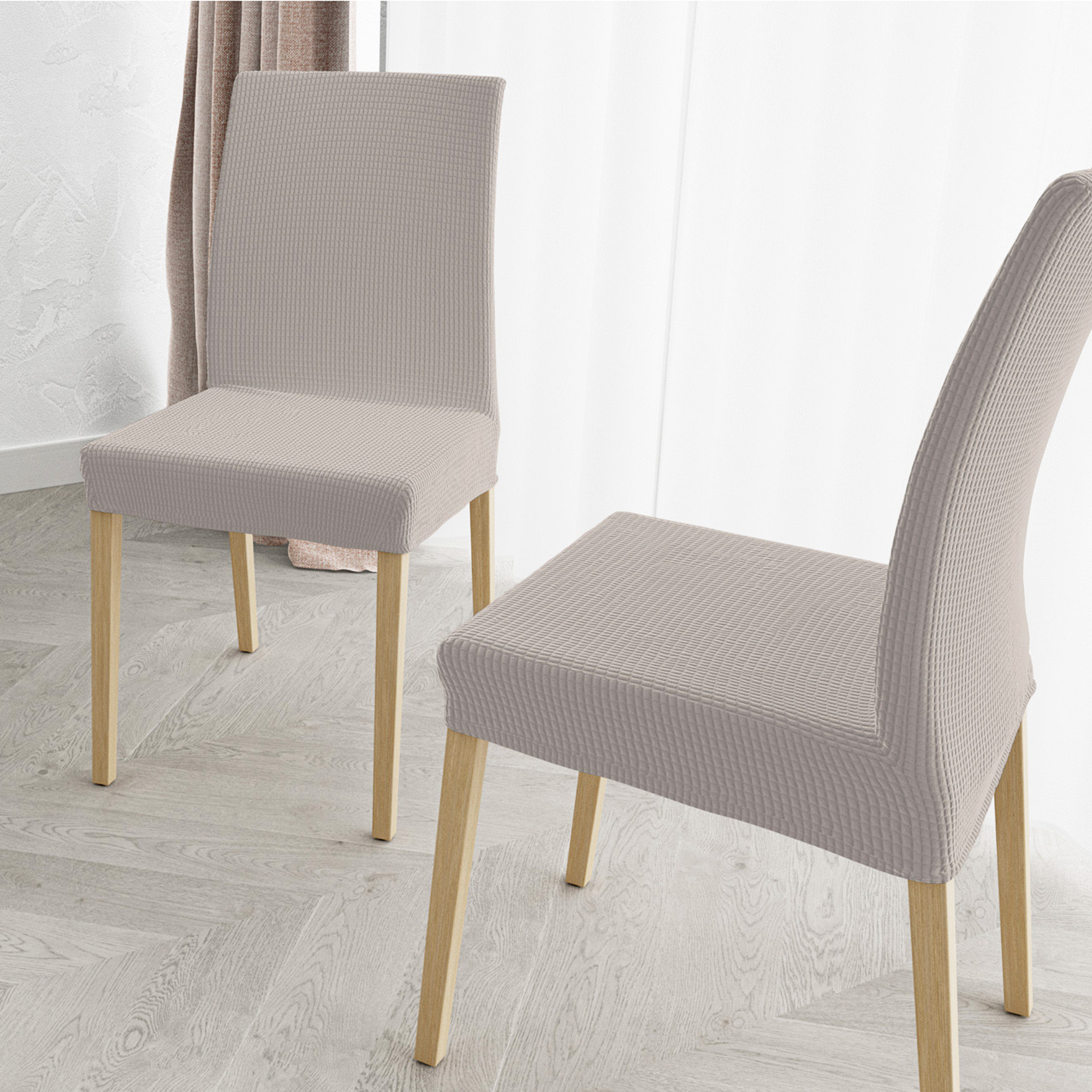 COPPIA VESTISEDIA CON SCHIENALE LESLIE, Microfibra/Elastan - TORTORA