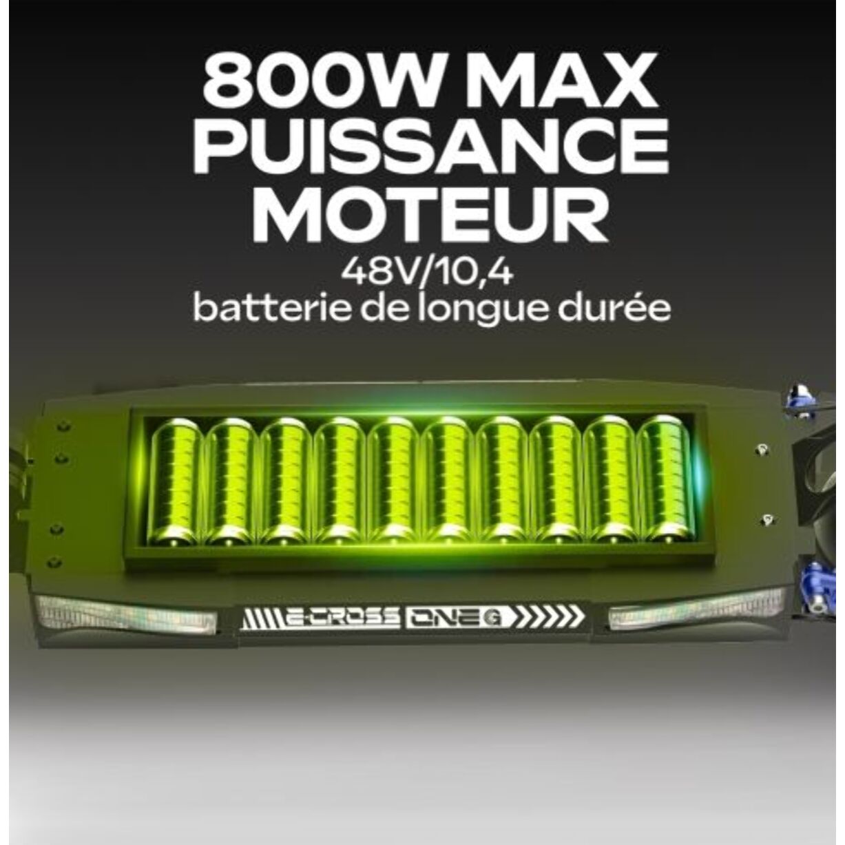 URBANGLIDE eCross ONE – Trottinette Électrique 600W – Autonomie 40 km – 10" Tout-Terrain – Suspensions Avant/Arrière – Batteri