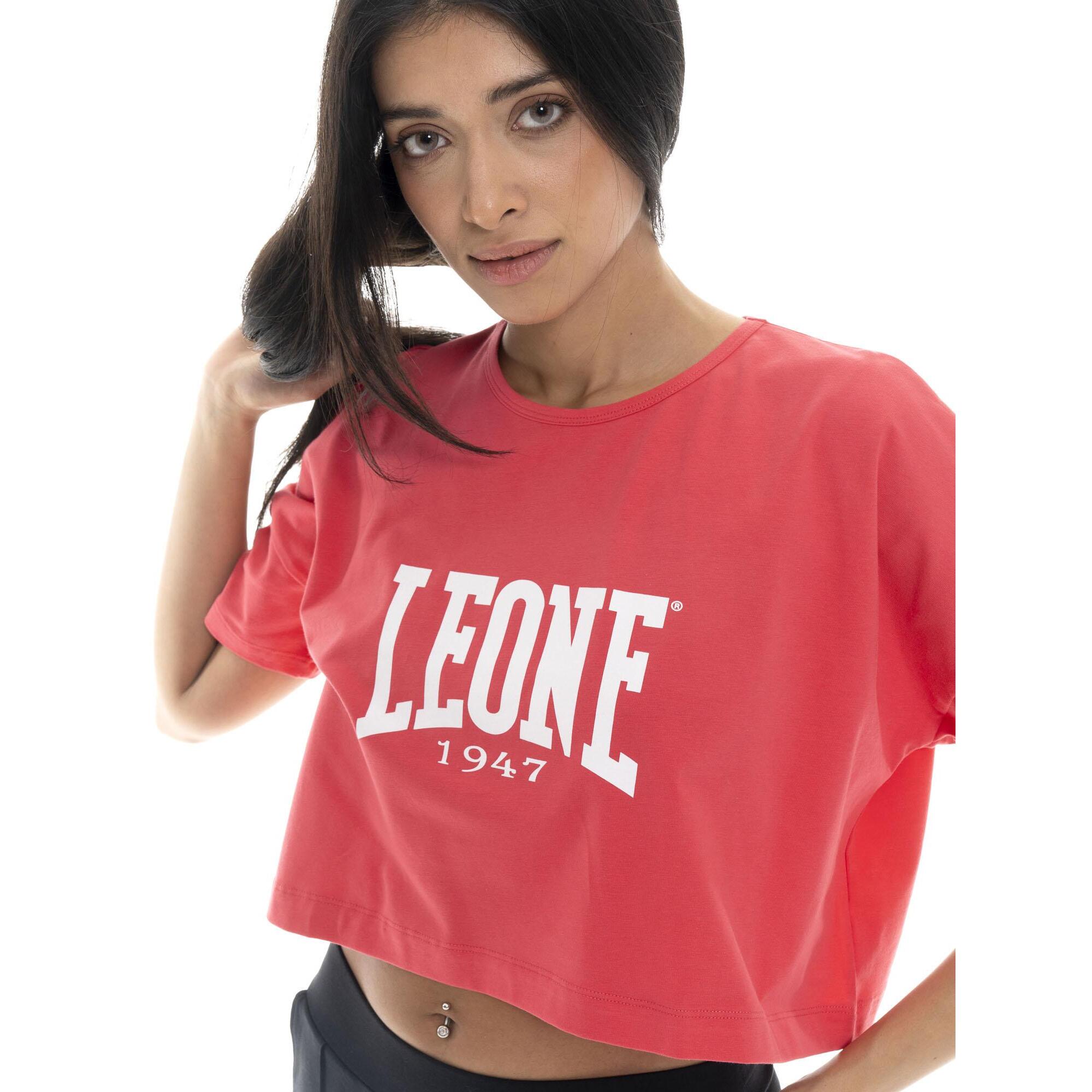T-shirt da donna cropped Leone Basic