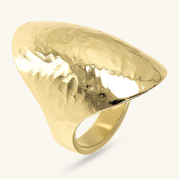 Anello Chevalier Martellato Forma Ovale