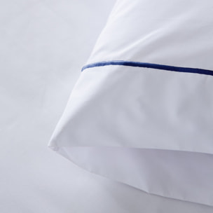 Taie d'oreiller ito blanc/bleu