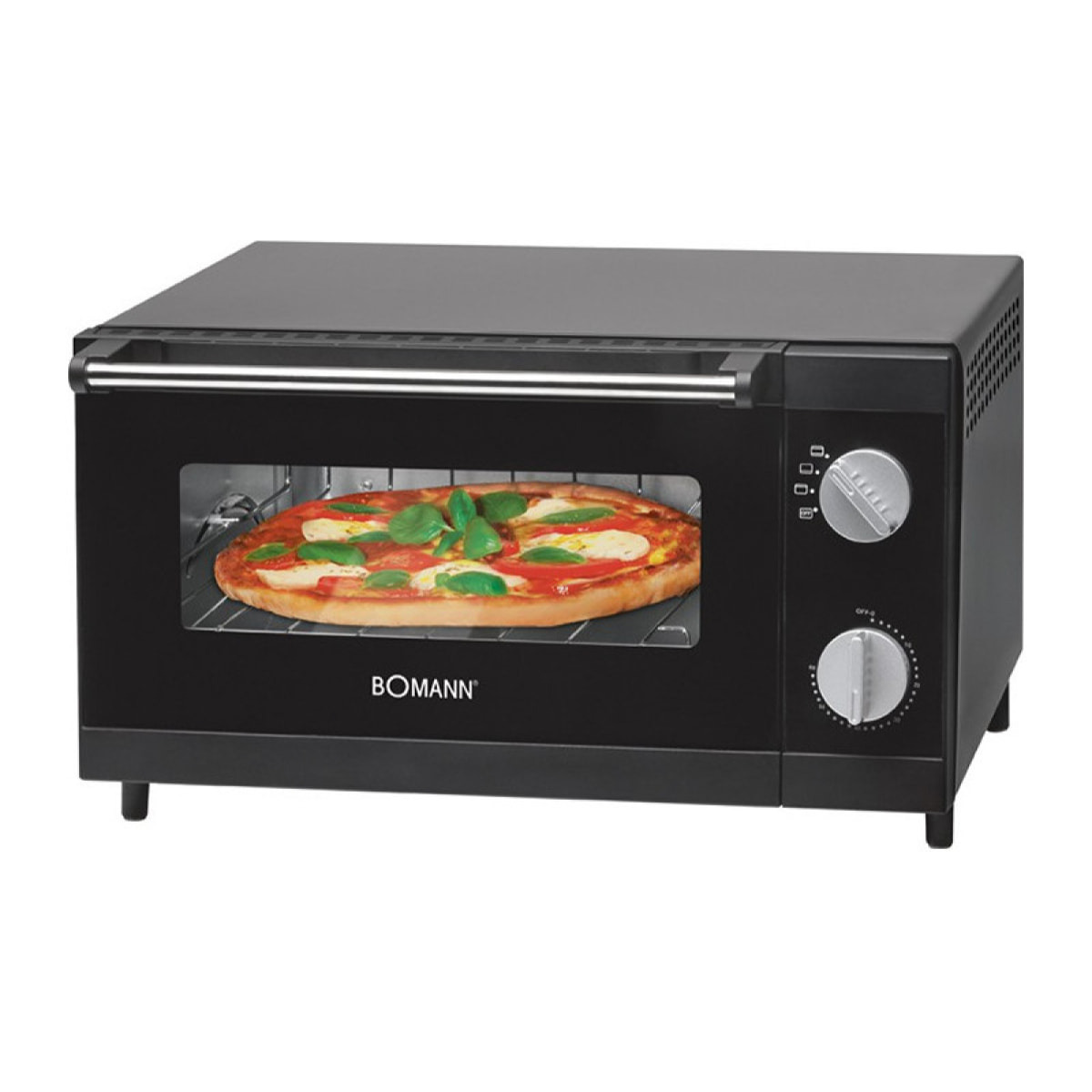 Mini four à pizza 12L Bomann MPO 2246 CB Noir