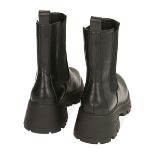 Chelsea boots neri, tacco 4,5 cm