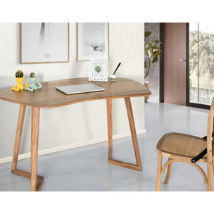 Escritorio de Madera de Acacia 140 Cm Estilo Rústico Moderno