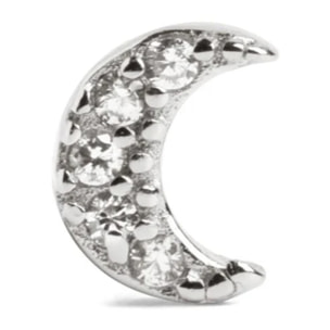 Orecchino singolo Mini Moon Spark in Argento