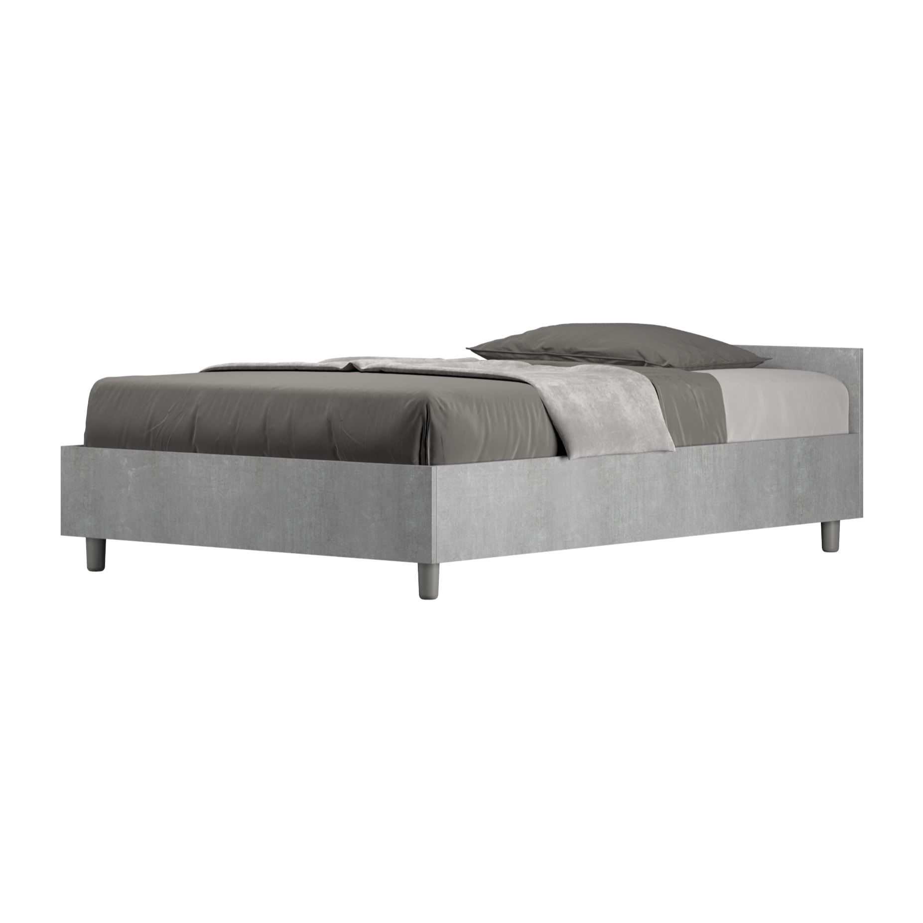 Cama sin somier 120x190 cemento Nuamo