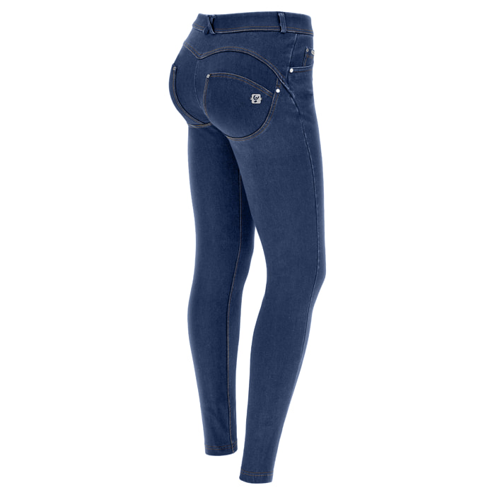 Jeans push up WR.UP® vita alta superskinny in denim navetta