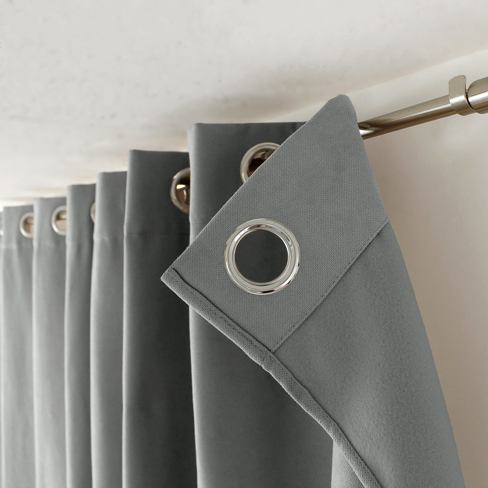 Rideau thermique doublé - Gris clair
