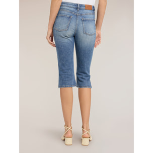 Motivi - Jeans capri con spacco - Azzurro
