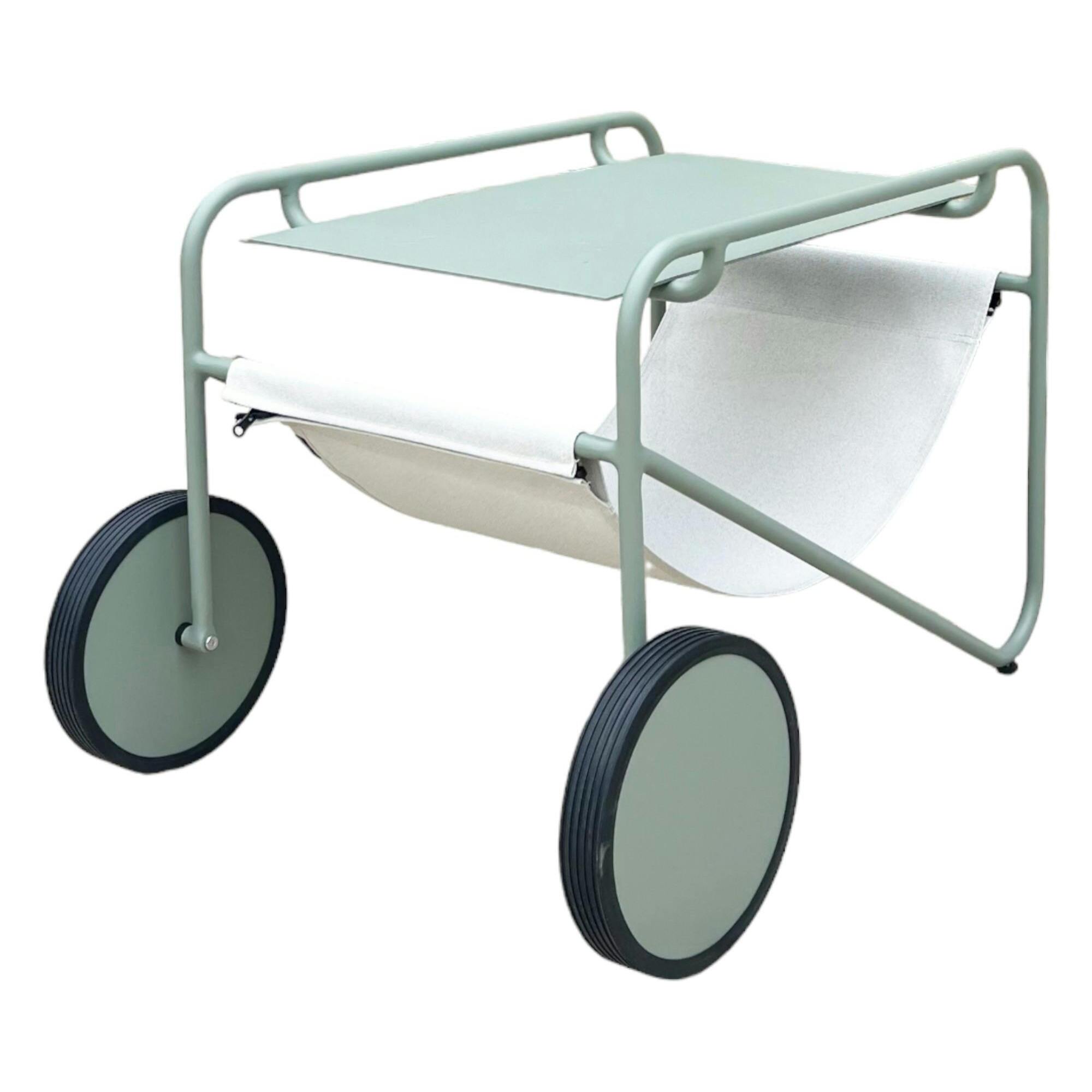 Table d'appoint de jardin en aluminium vert argile OSLO