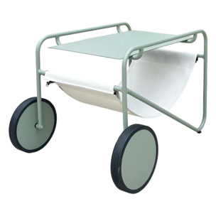 Table d'appoint de jardin en aluminium vert argile OSLO