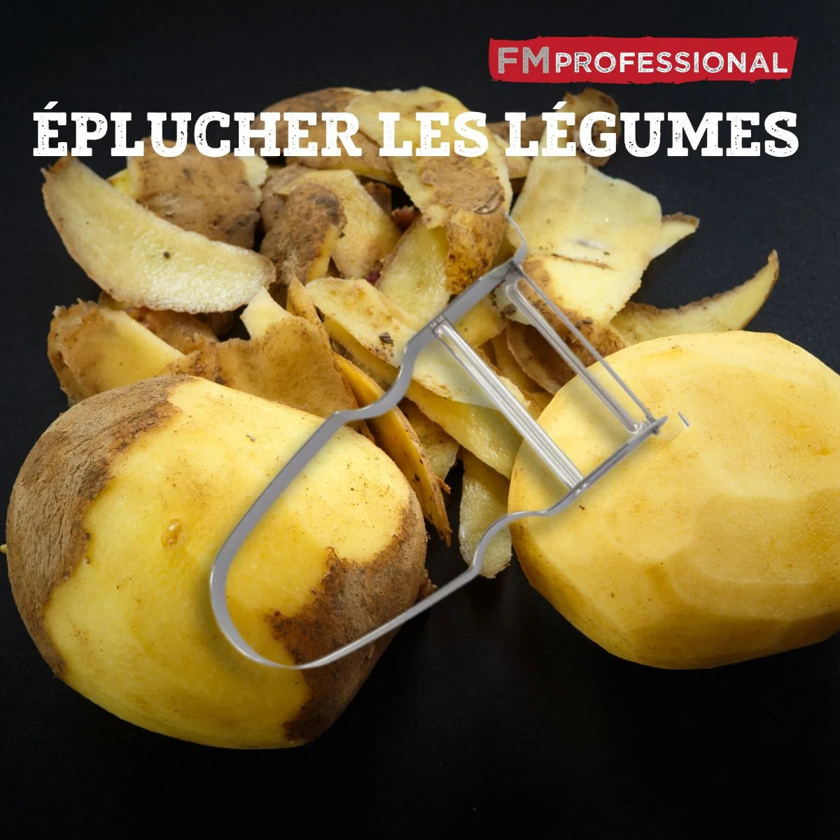 Lot de 4 éplucheurs à légumes 11,5 cm FM Professional