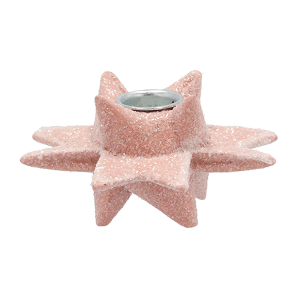 Bougeoir pour bougie à couronne Shooting Star D9,5x6 cm Rose