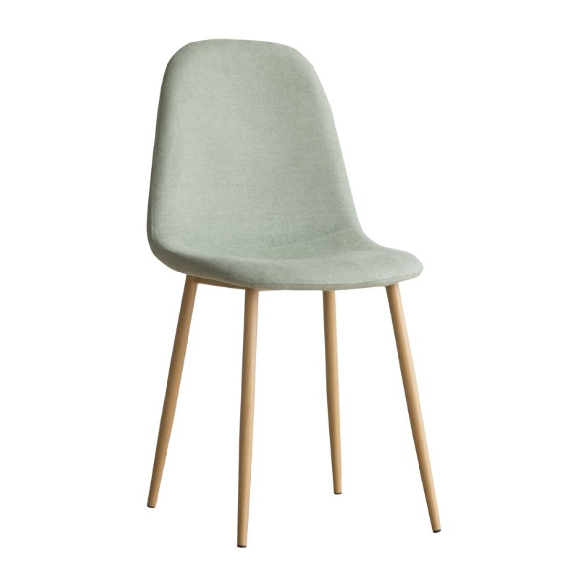 Chaise rembourrée Allende -tissu et bois-couleur bleu 44 x 88 x 51 cm