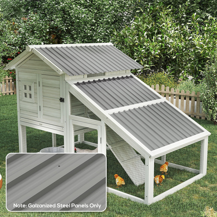 Lot de 12 panneaux - dim. 129L x 45l cm - tôle acier ondulé gris clair