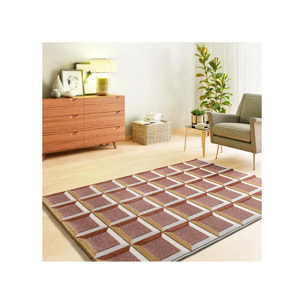 AMARA Alfombra geométrica con relieve caldera, varias medidas disponibles.