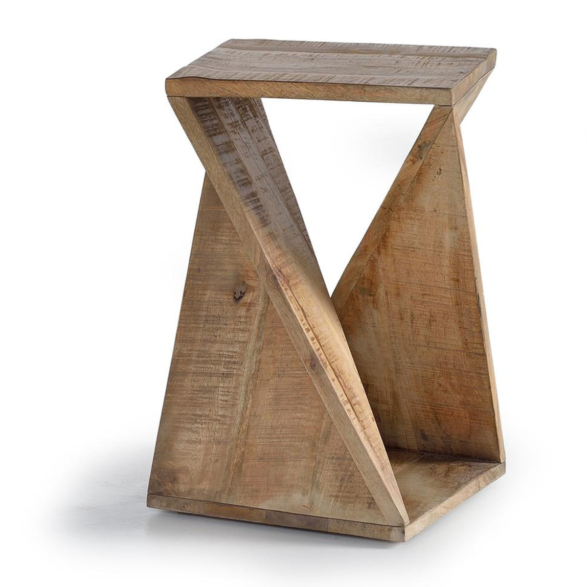 Taburete de Madera de Mango 35 Cm Estilo Rústico Moderno