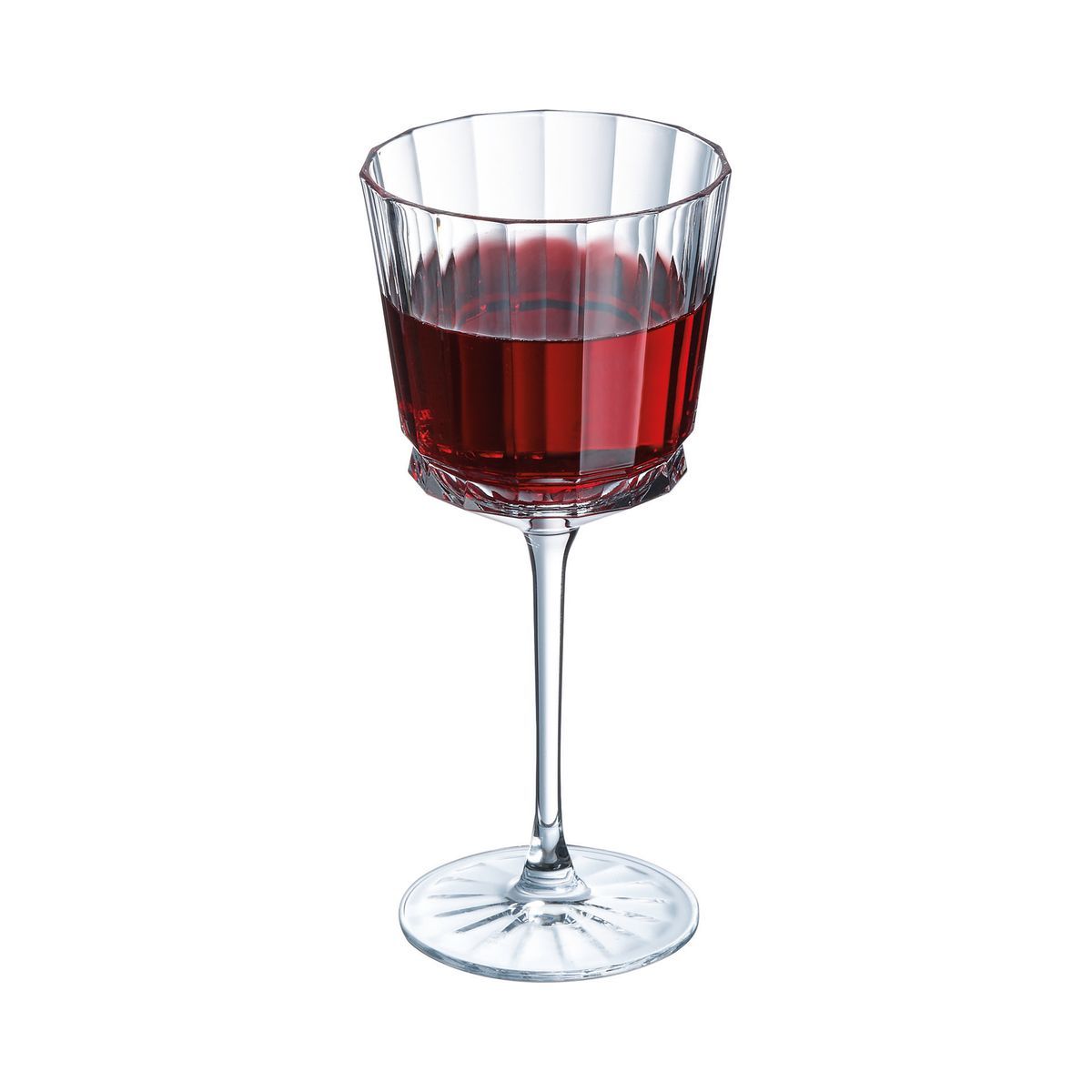 4 verres à pied 35cl Macassar - Cristal d'Arques - Verre ultra transparent au design vintage