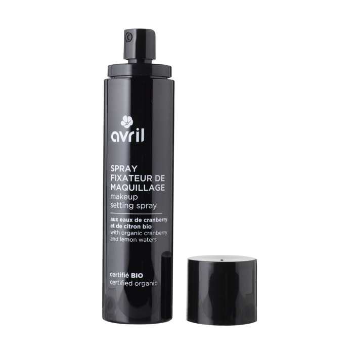 Spray fixateur de maquillage 90ml certifié bio - Eaux de Cramberry et Citron Bio 90 ml