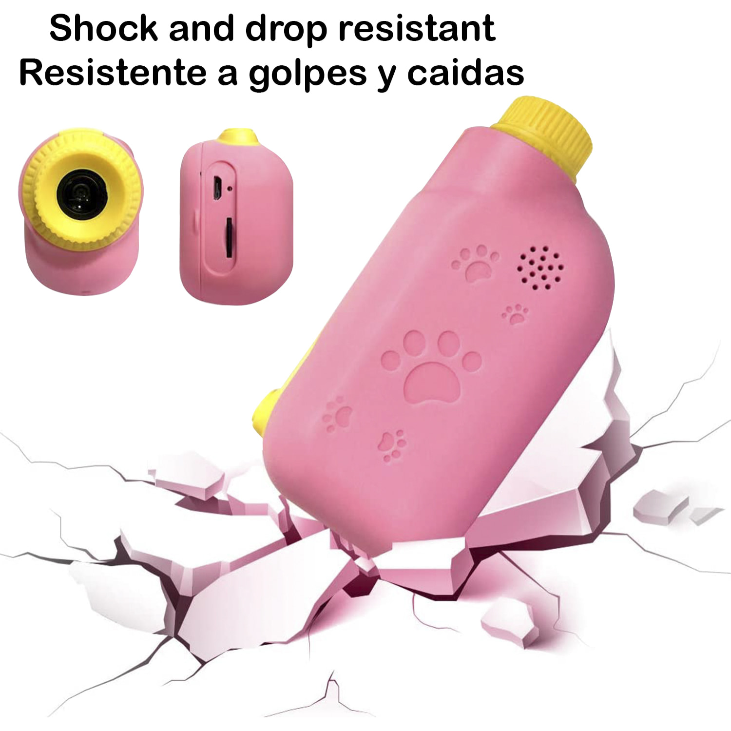 Fotocamera digitale per bambini di foto e video con giochi. Schermo pieghevole da 2,4". 12 mpx e video Full HD.