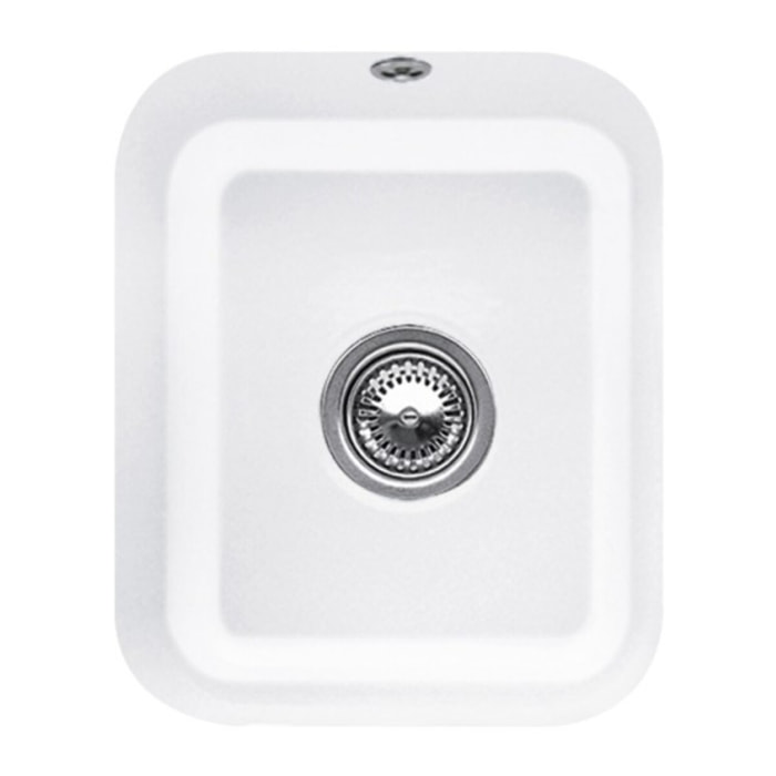 Evier 1 bac Cisterna 45 Blanc CeramicPlus avec vidage manuel