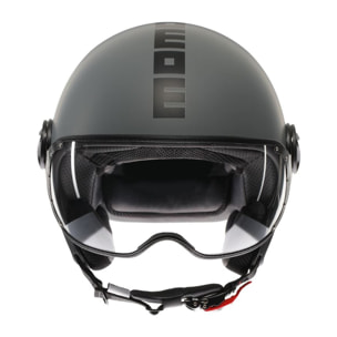 CASCO MOMO FGTR CLASSIC E2206 MONO MATT GREY/BLACK