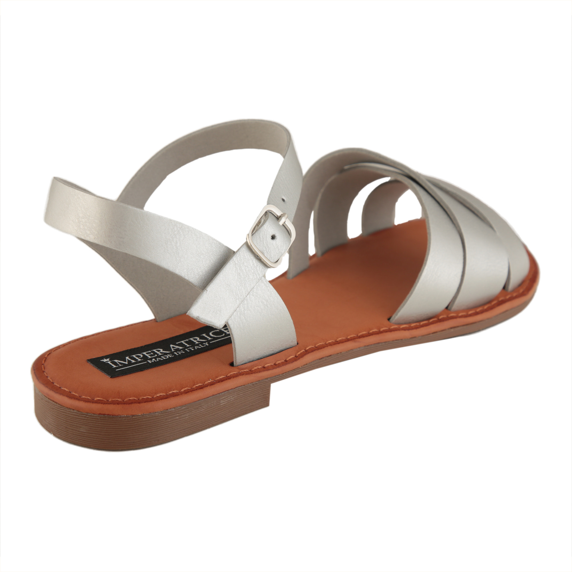 Sandali bassi con fasce incrociate