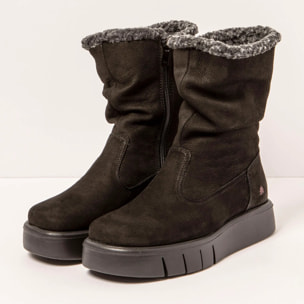 Botines 1347 NOBUCK BLACK/ MALAGA color Black