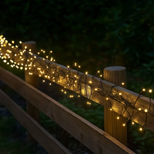 guirnaldas con 180 luces led en blanco cálido - cable 3m