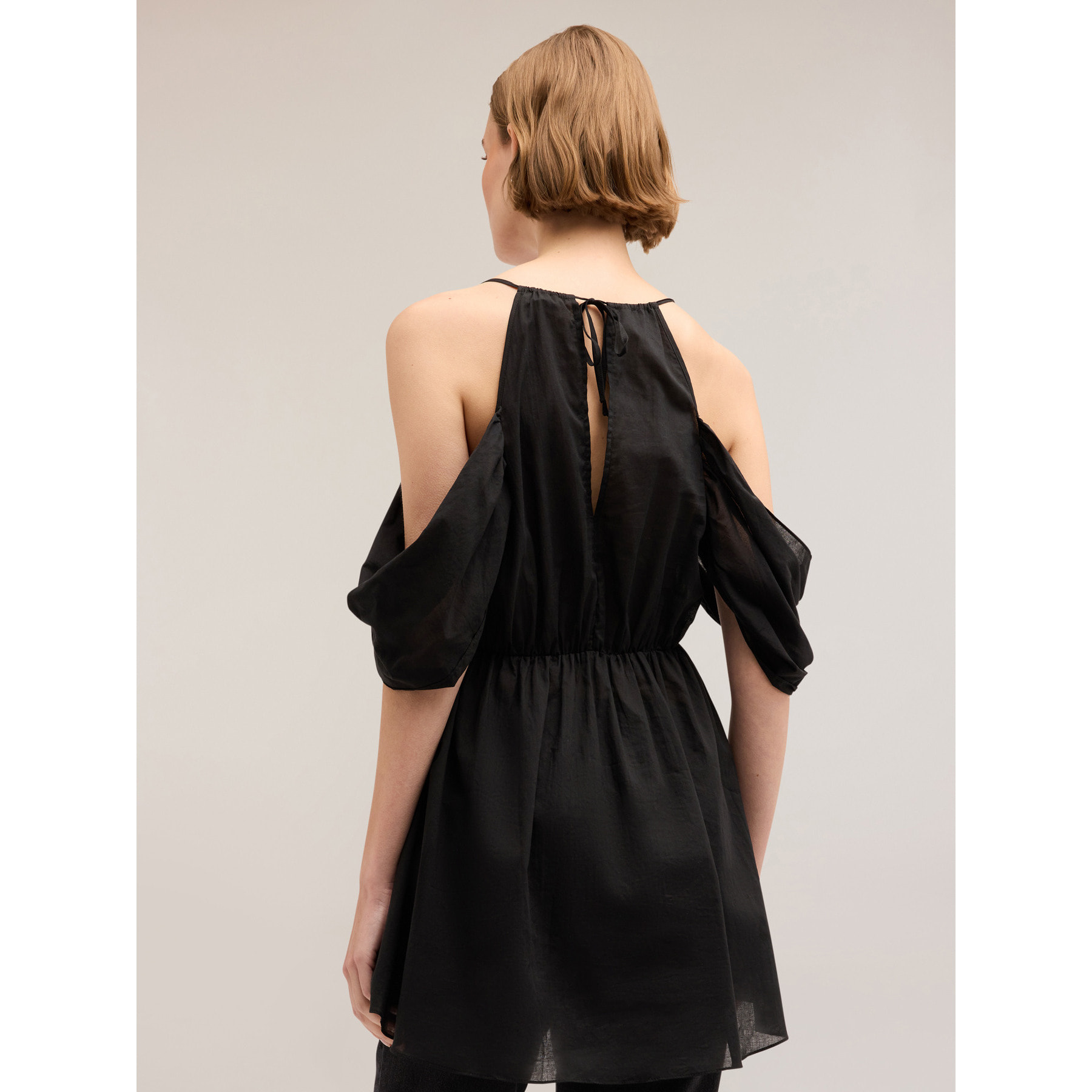 Motivi - Top off-shoulder in cotone - Nero