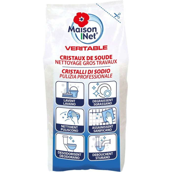 Nettoyant multi surfaces MAISON NET cristaux de soude gros travaux 2kg