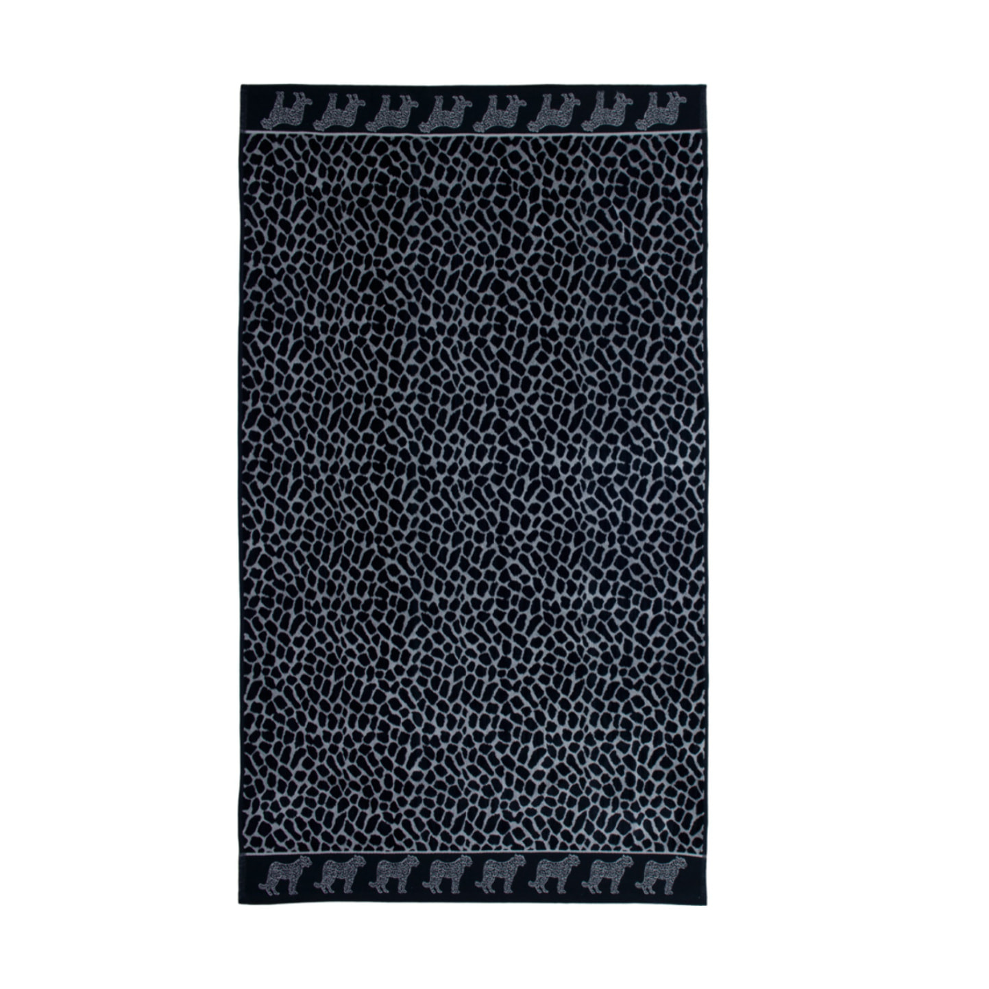 Telo Mare Spugna Jacquard Spiaggia Disegno Africa Ghepardo