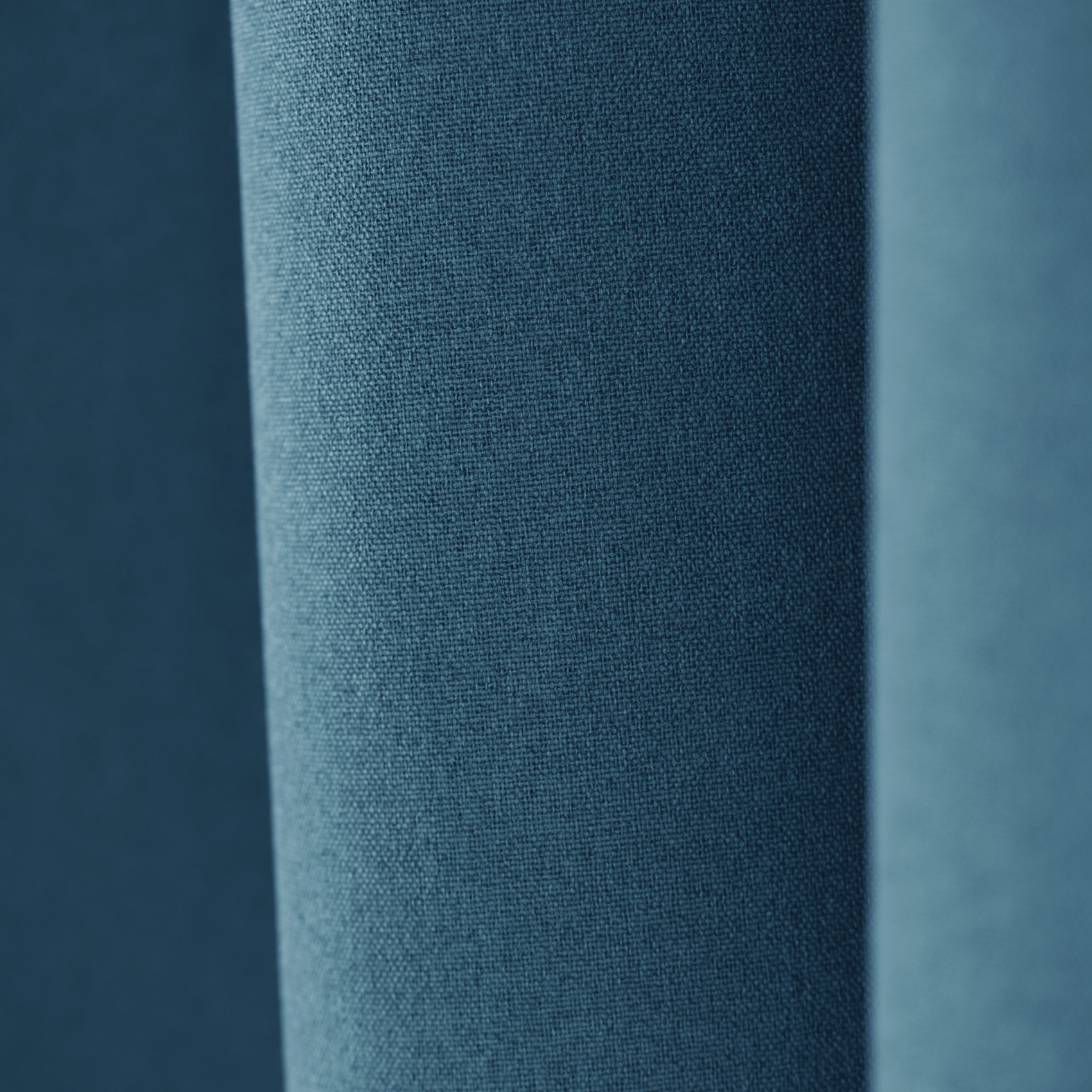 Rideau 100% occultant thermique phonique chiné - Bleu Pétrole