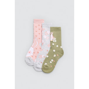 Confezione da 3 calzini termici per bambini con stampa Tea Time