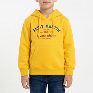 Felpa con cappuccio e stampa logo inside brushed